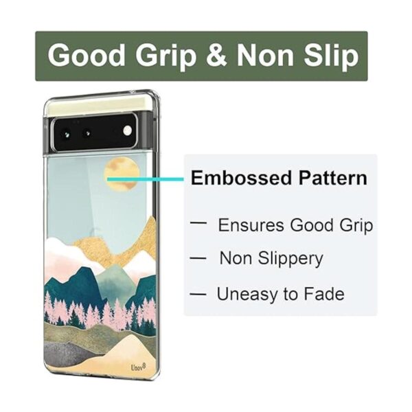 Unov Pixel 6 Funda transparente con diseño de poliuretano_3