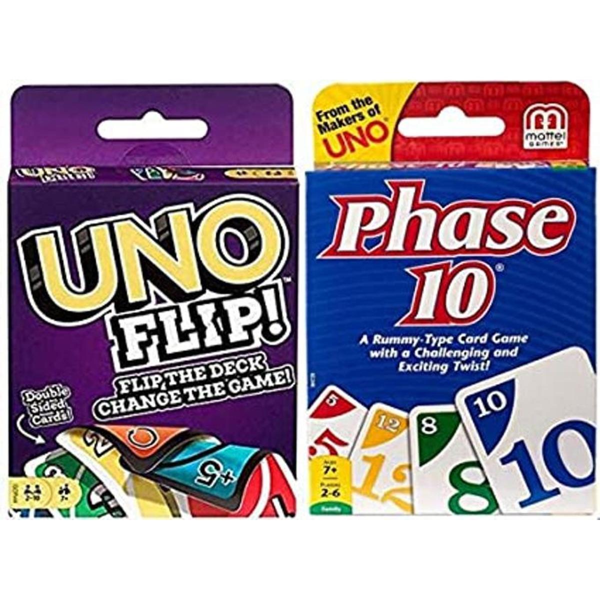 Phase 10 y Uno Flip Paquete de dos