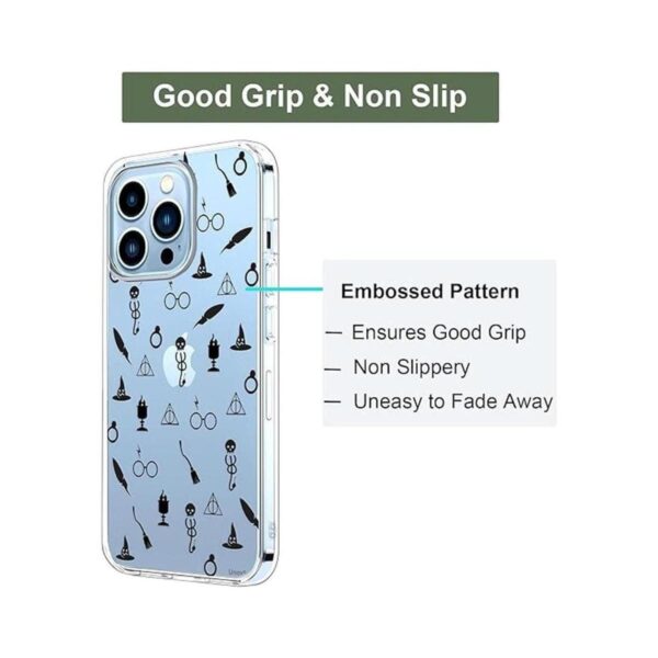 Unov Funda compatible con iPhone 13 Pro transparente con_4