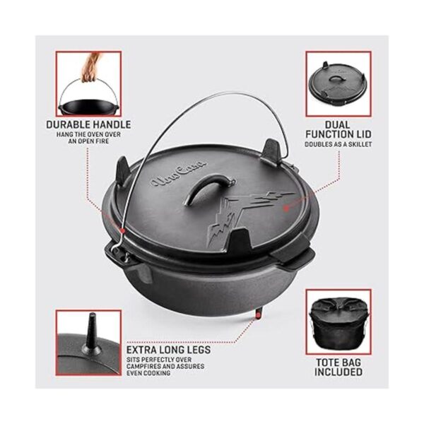 Uno Casa Horno holandés de hierro fundido para campamento_2