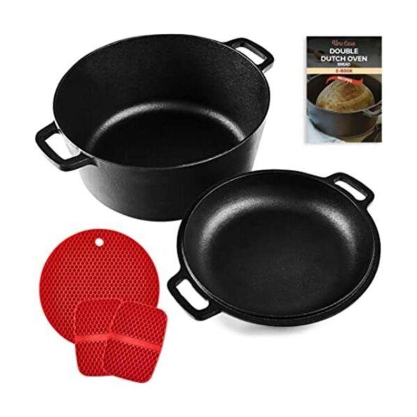 Uno Casa Horno holandés de hierro fundido 2 en 1 Olla_1