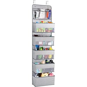Univivi Organizador de puerta plegable de tela de 6 capas_1