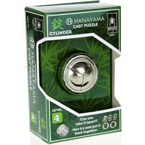 Hanayama rompecabezas cilindro de metal fundido nivel 4._3