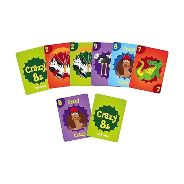 University Games 1407 Crazy 8s Juego de cartas tamaño_2