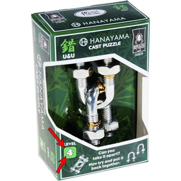 Bepuzzled U U Hanayama Rompecabezas de metal fundido_5
