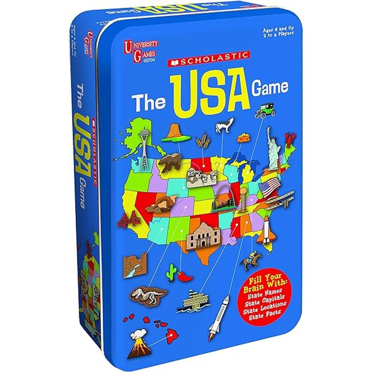 The Scholastic USA Game Tin