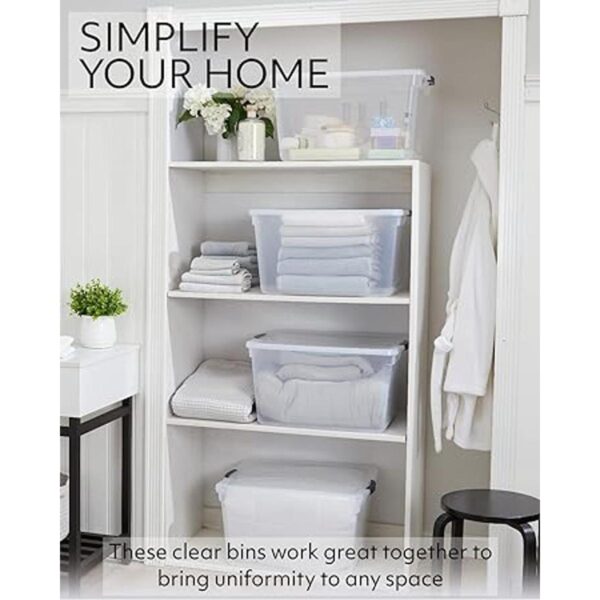 Rubbermaid Cleverstore Contenedores de plástico apilables_3