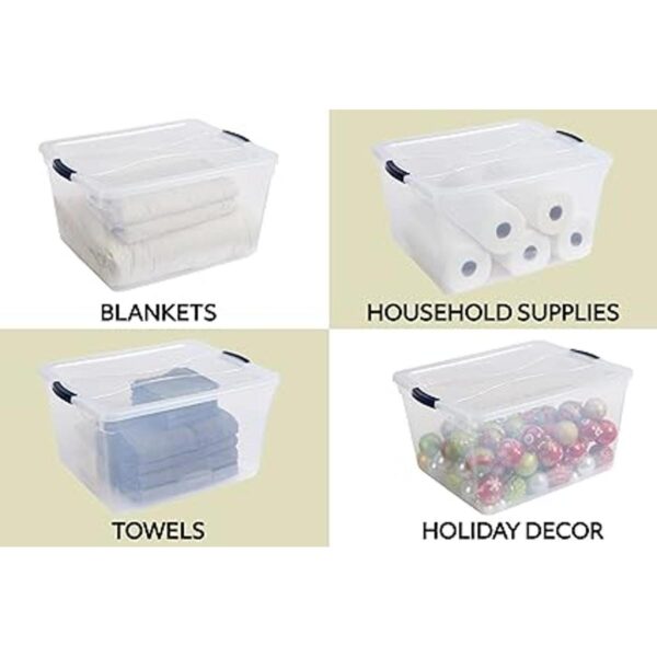 Rubbermaid Cleverstore Contenedores de plástico apilables_6