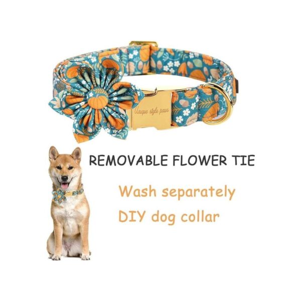 Unique style paws Collar de perro con corbatín a cuadros_3