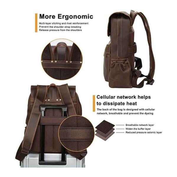Mochila vintage de piel auténtica de 15.6 pulgadas para_3