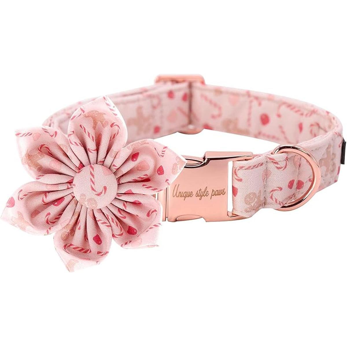 Unique style paws Collar de perro con flor collar de