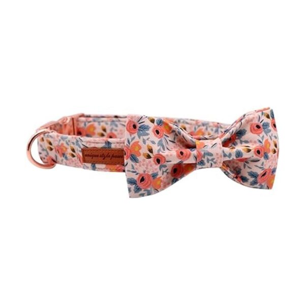 Collar único con corbatín ajustable para perros y gatos_3
