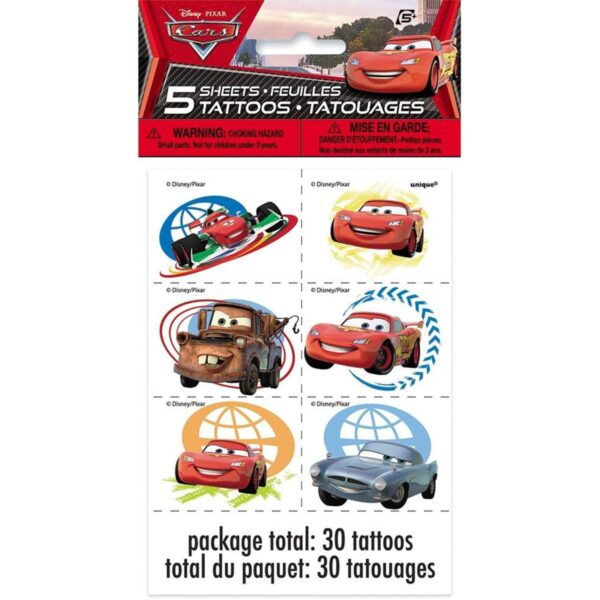 Pegatina de Cars de Disney. Tatuajes 30 unidades_1