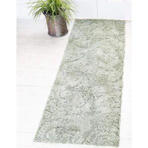 Unique Loom Shag Collection Alfombra moderna de textura_1