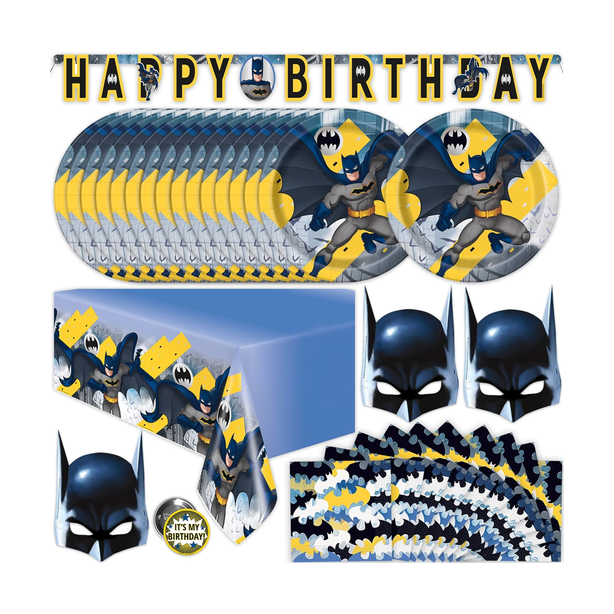 Suministros para fiesta de cumpleaños de Batman