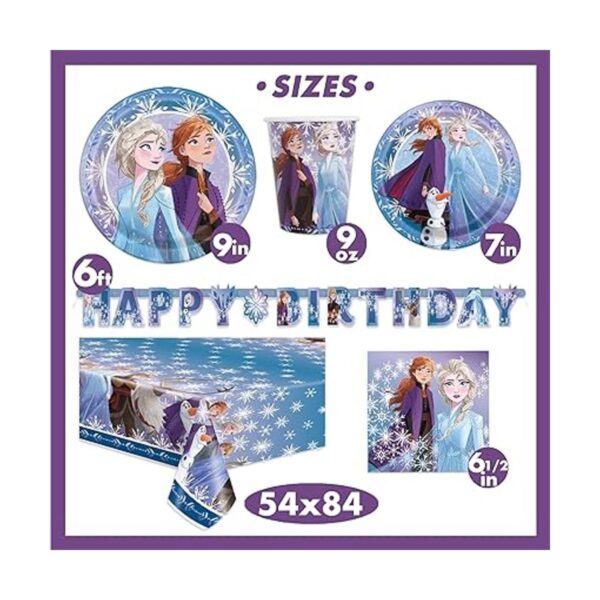 Juego de suministros para fiesta de cumpleaños de Frozen_4