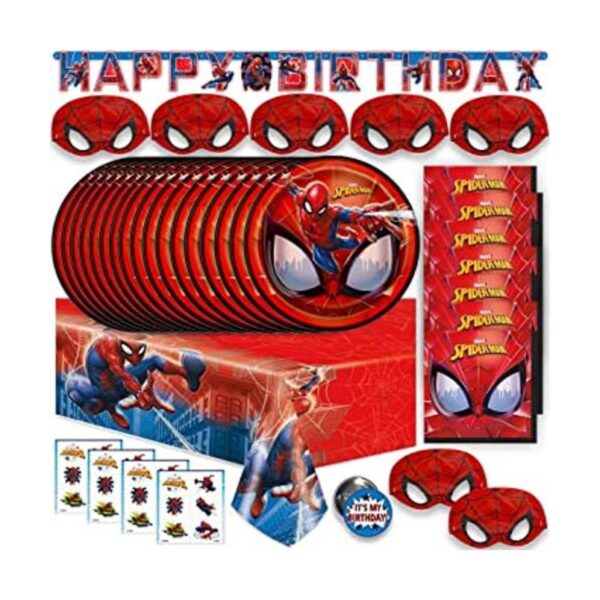 Decoraciones de cumpleaños de Spiderman Suministros de_1