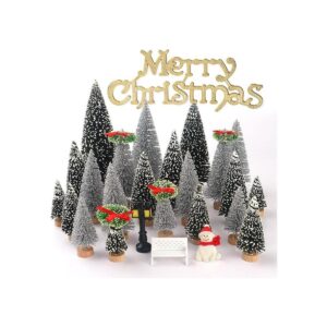 UNIPRIMEBBQ Mini botella de pino de Navidad en miniatura_1