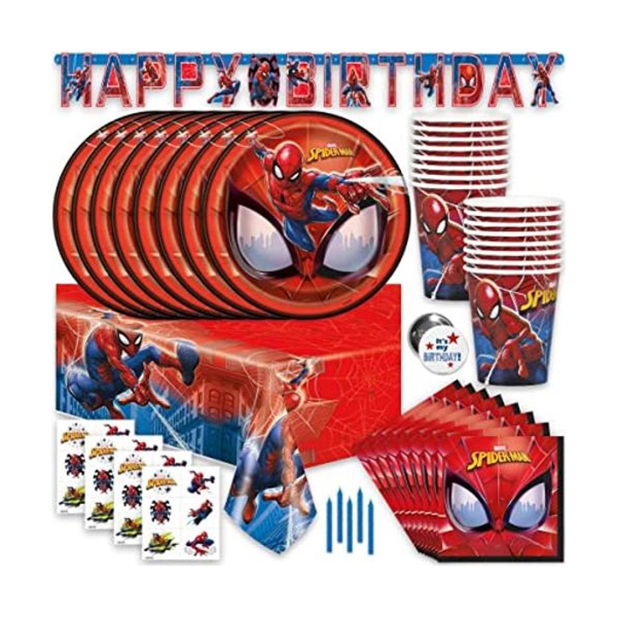 Suministros y decoraciones de fiesta de cumpleaños de