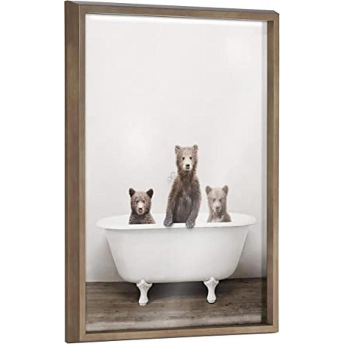 Kate and Laurel Blake Three Little Bears en bañera vintage