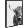 Kate and Laurel Sylvie Highland Cow Lienzo enmarcado con_2