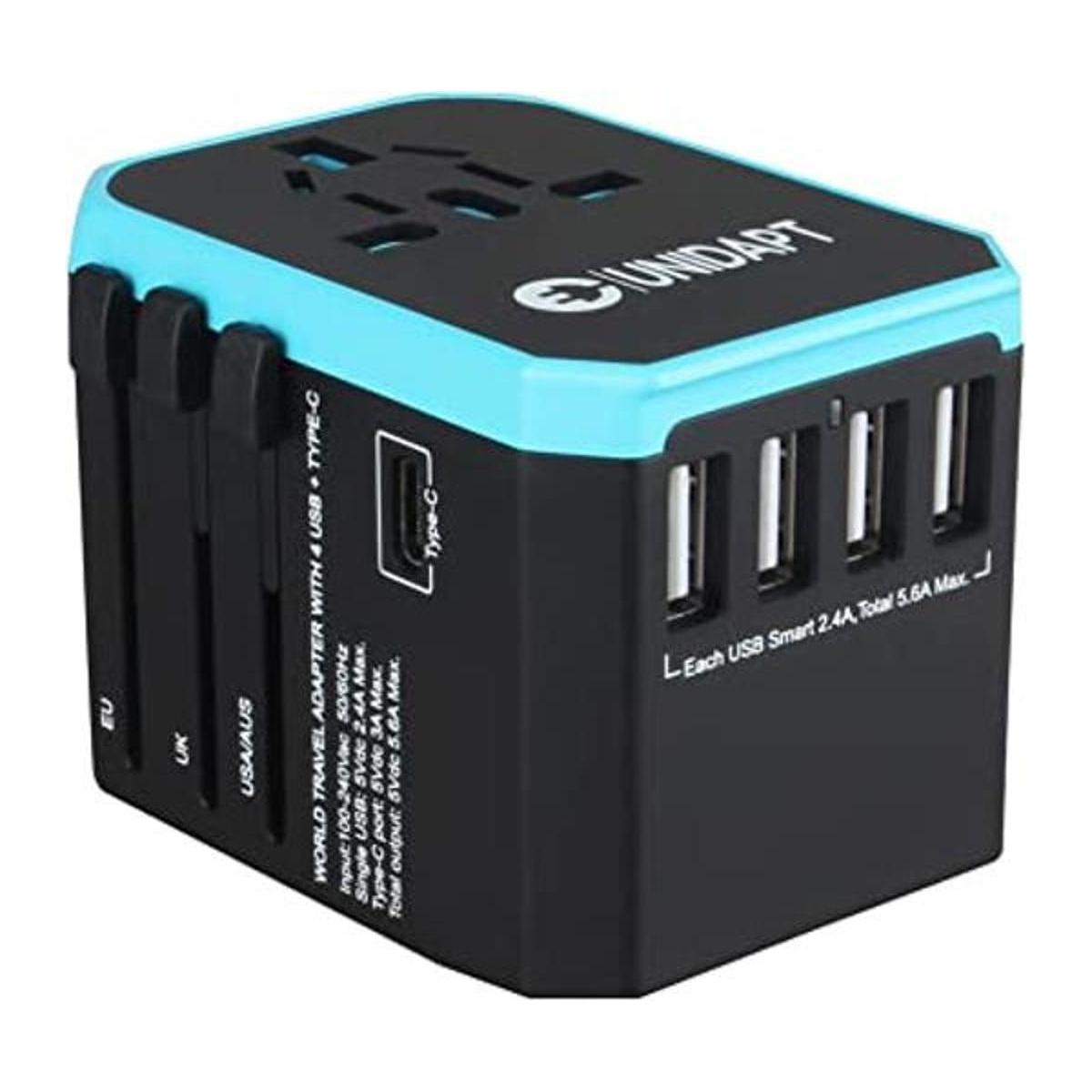 Unidapt Adaptador de viaje universal adaptador de enchufe