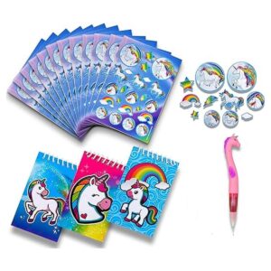 Unicqe Unicorn Stickers Party Favor 25 paquetes de