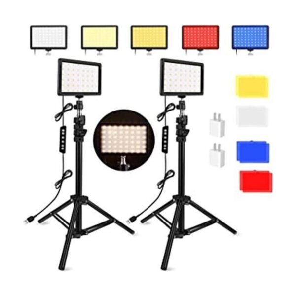 Unicucp Paquete de 2 96 luces LED bicolor regulables de_1