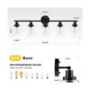 Unicozin Modernas luces de pared de color negro mate 5