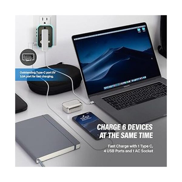Unidapt Adaptador de viaje universal adaptador de enchufe_2