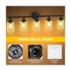 Unicozin Modernas luces de pared de color negro mate 5