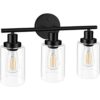 Unicozin 3 luces de tocador lámpara de pared negra con_1