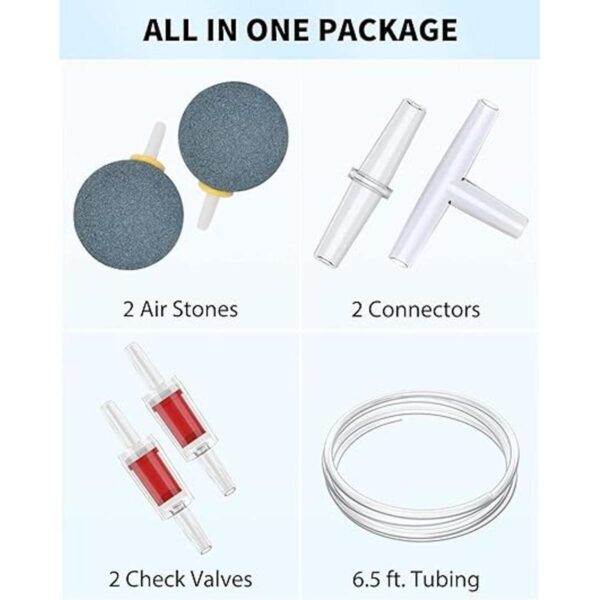 Uniclife Aquarium Air Pump Adjustable Quiet Oxygen Aerator_2