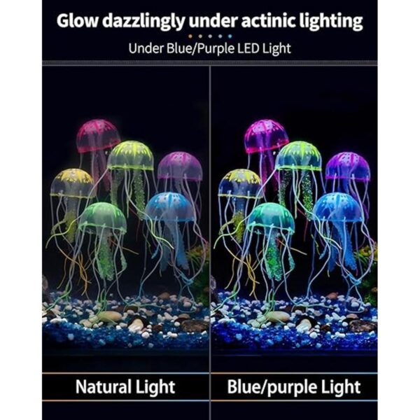 Uniclife 6 PCS Colorful Jellyfish Ornament with Glowing_3