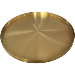 UniDes Bandeja redonda dorada bandeja decorativa de_1
