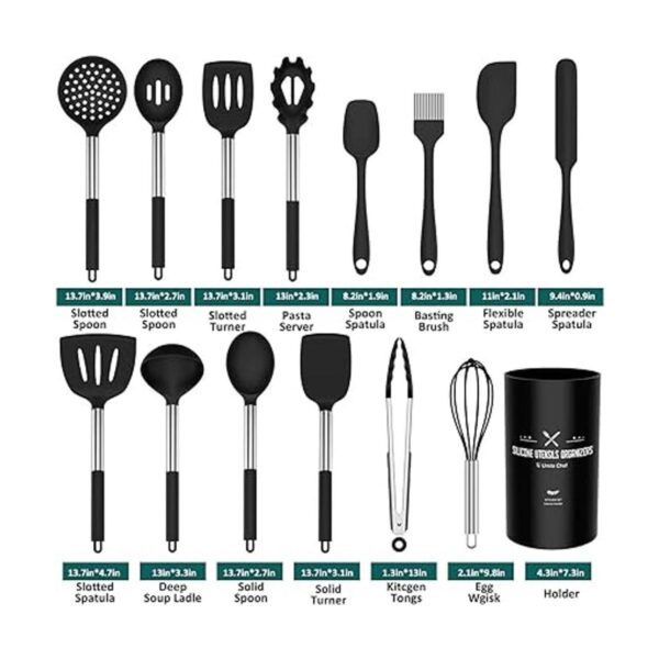 Umite Chef Juego de utensilios de cocina de silicona 15_2