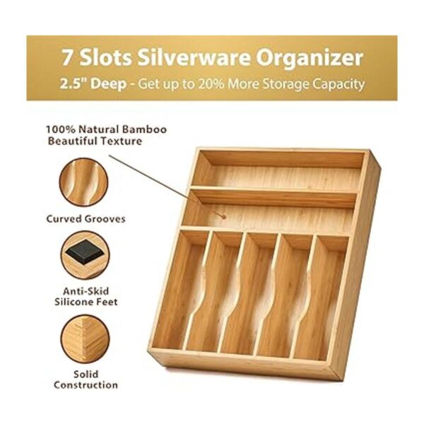 Organizador de cajones de cocina soporte para utensilios_2
