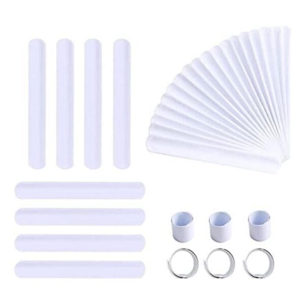 Umikk Paquete de 110 pulseras blancas con forma de_1