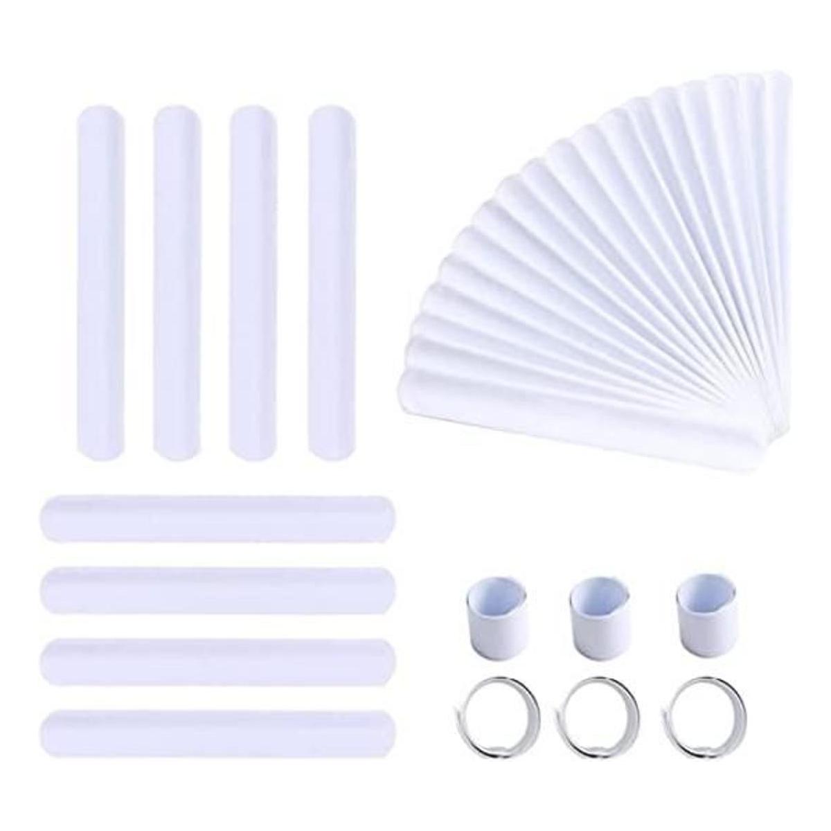 Umikk Paquete de 110 pulseras blancas con forma de