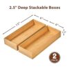 Cajas organizadoras de bambú para cajones de cocina con_2