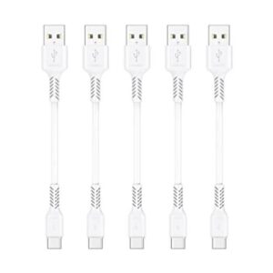 Cable USB C corto de 4 pulgadas paquete de 5 cables USB A_1