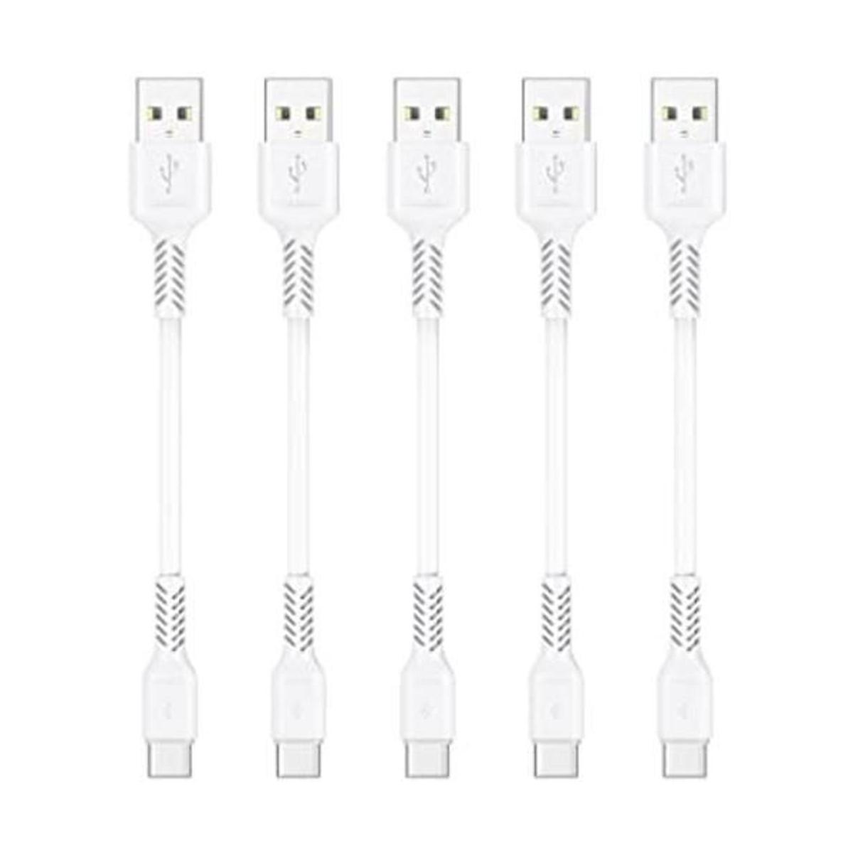 Cable USB C corto de 4 pulgadas paquete de 5 cables USB A