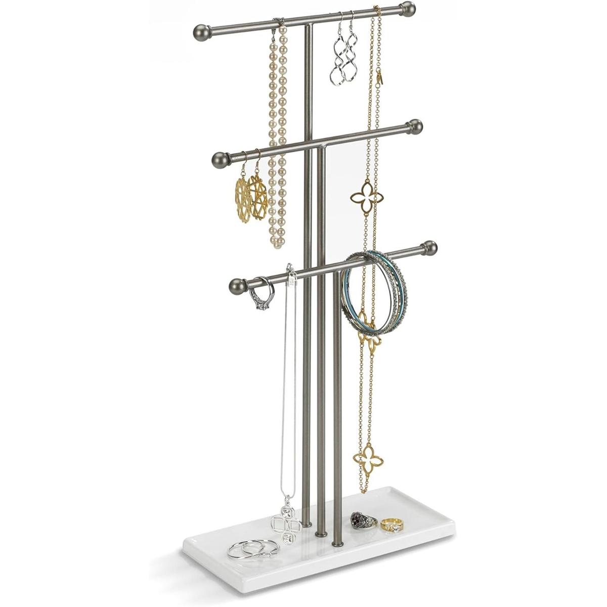 Umbra Trigem Organizador de joyería de mesa con niveles
