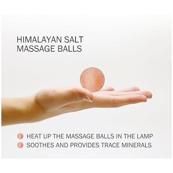 UMAID Lámpara de sal natural del Himalaya con 6 bolas de