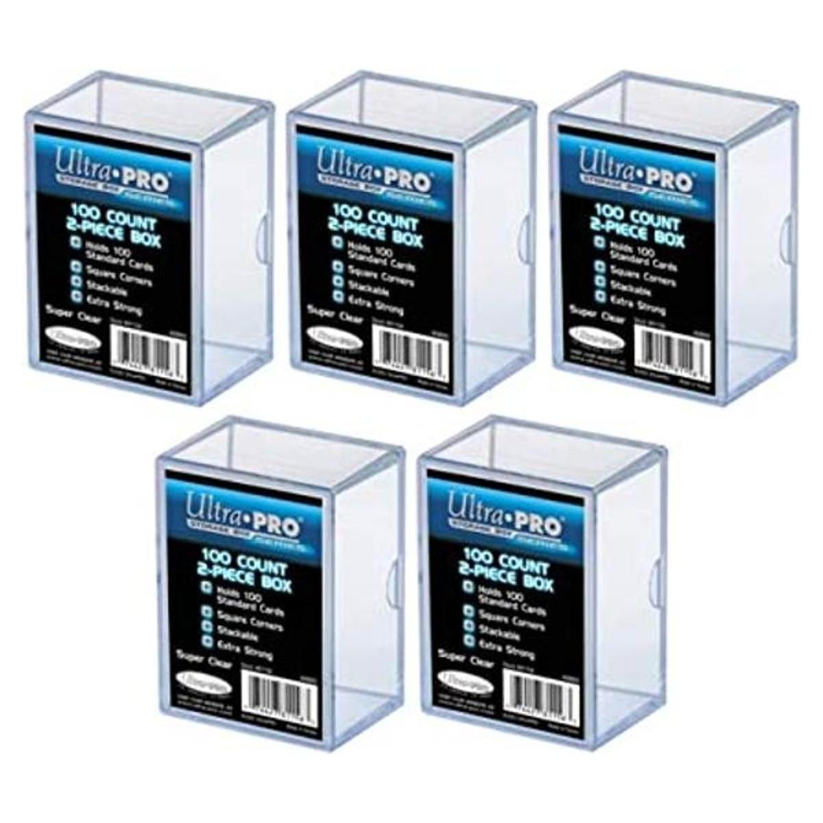 Ultra Pro Paquete de 5 cajas de almacenamiento de 100