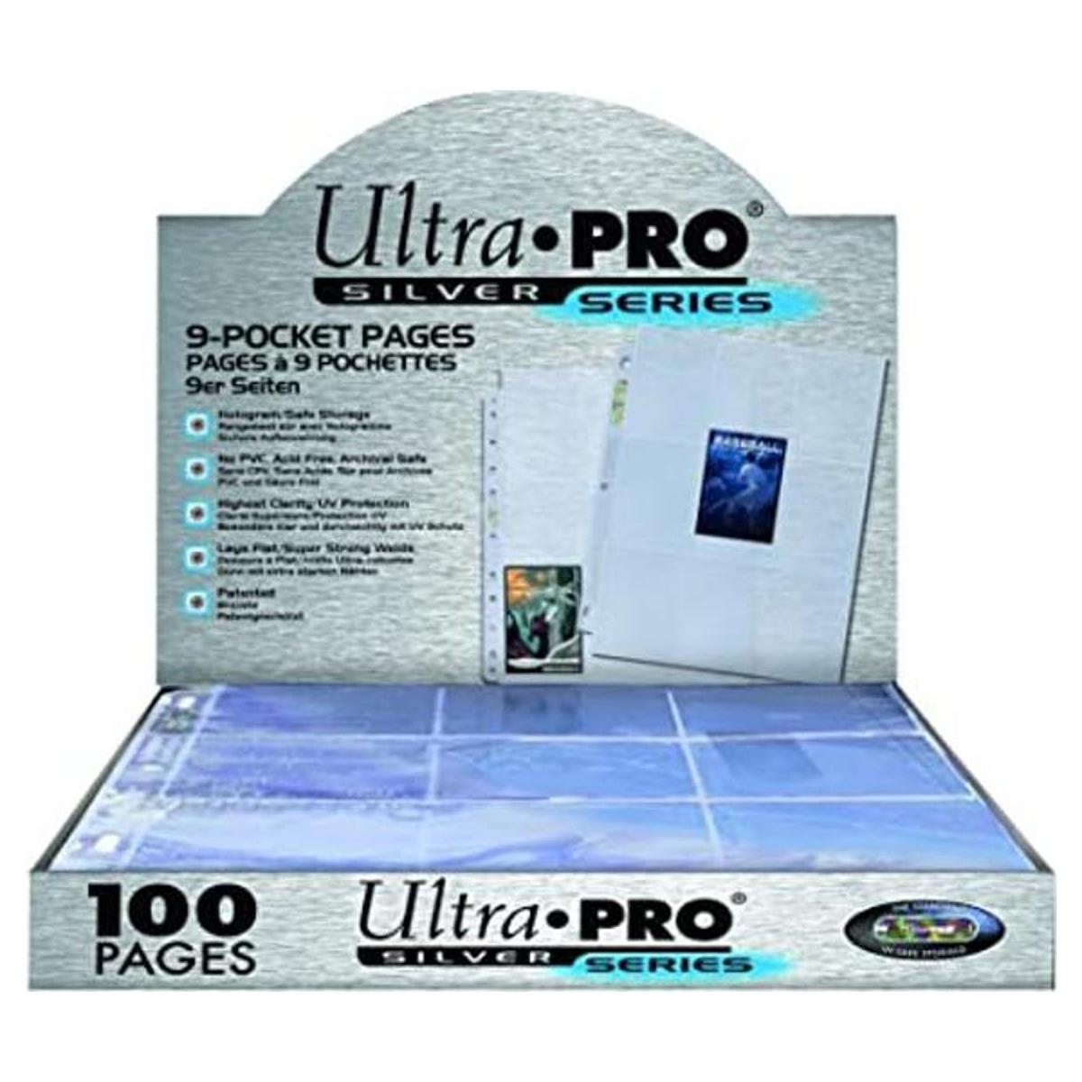 Ultra Pro 9 Bolsillos Plata Series Página Protector para