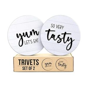 Elegantes salvamanteles para platos calientes juego de 2