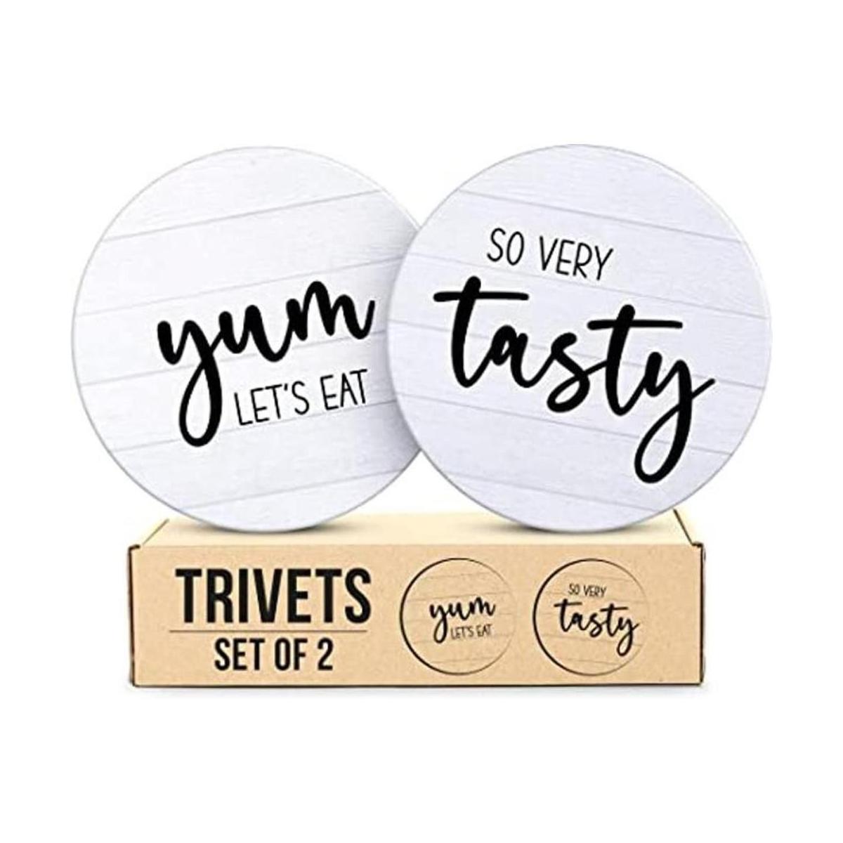 Elegantes salvamanteles para platos calientes juego de 2
