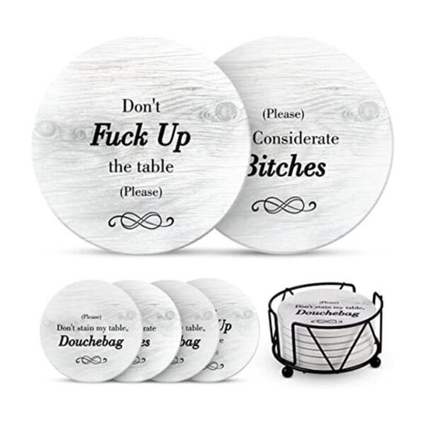 Posavasos divertidos para bebidas absorbentes con soporte