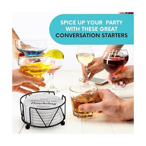 Posavasos divertidos para bebidas absorbentes con soporte